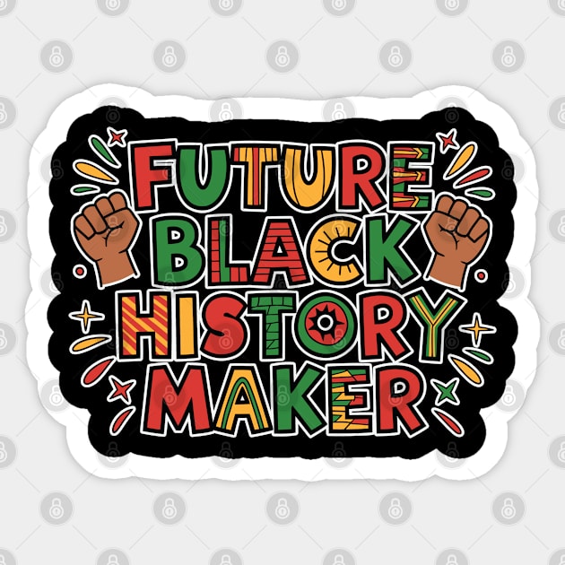 Future Black History Maker Sticker by UrbanLifeApparel